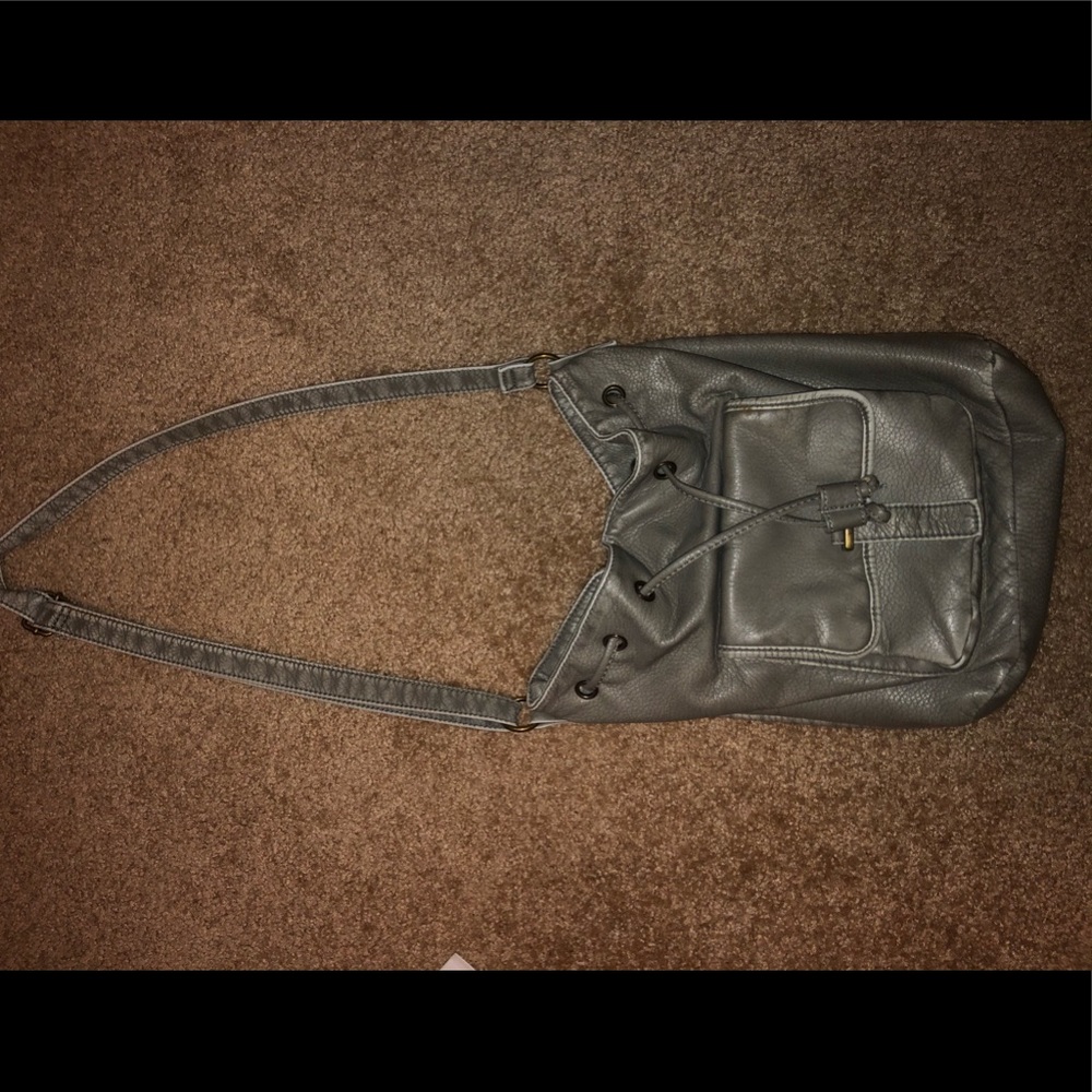 gray purse